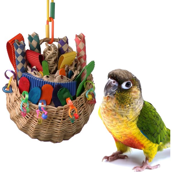 SUNGROW Parrot Hanging Ring Bell Bird Toys Cage Accesories, 3 count, 7.9- inch 