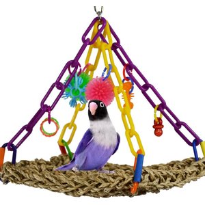 Super Bird Creations Flying Trapeze Bird Toy, Color Varies, Small