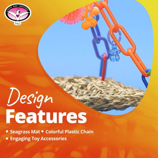 Super Bird Creations Flying Trapeze Bird Toy, Small