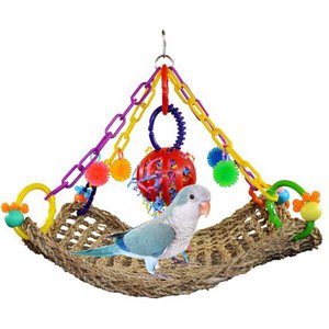 Super Bird Creations Flying Trapeze Bird Toy, Color Varies, Medium