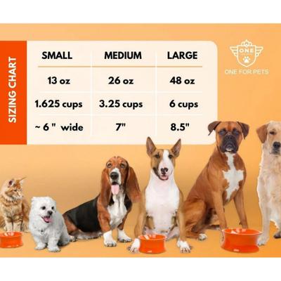 Show full view: One for Pets Kurve Non-Skid Elevated Dog & Cat Bowl, Clementine, Large: 48-oz slide 6 of 6