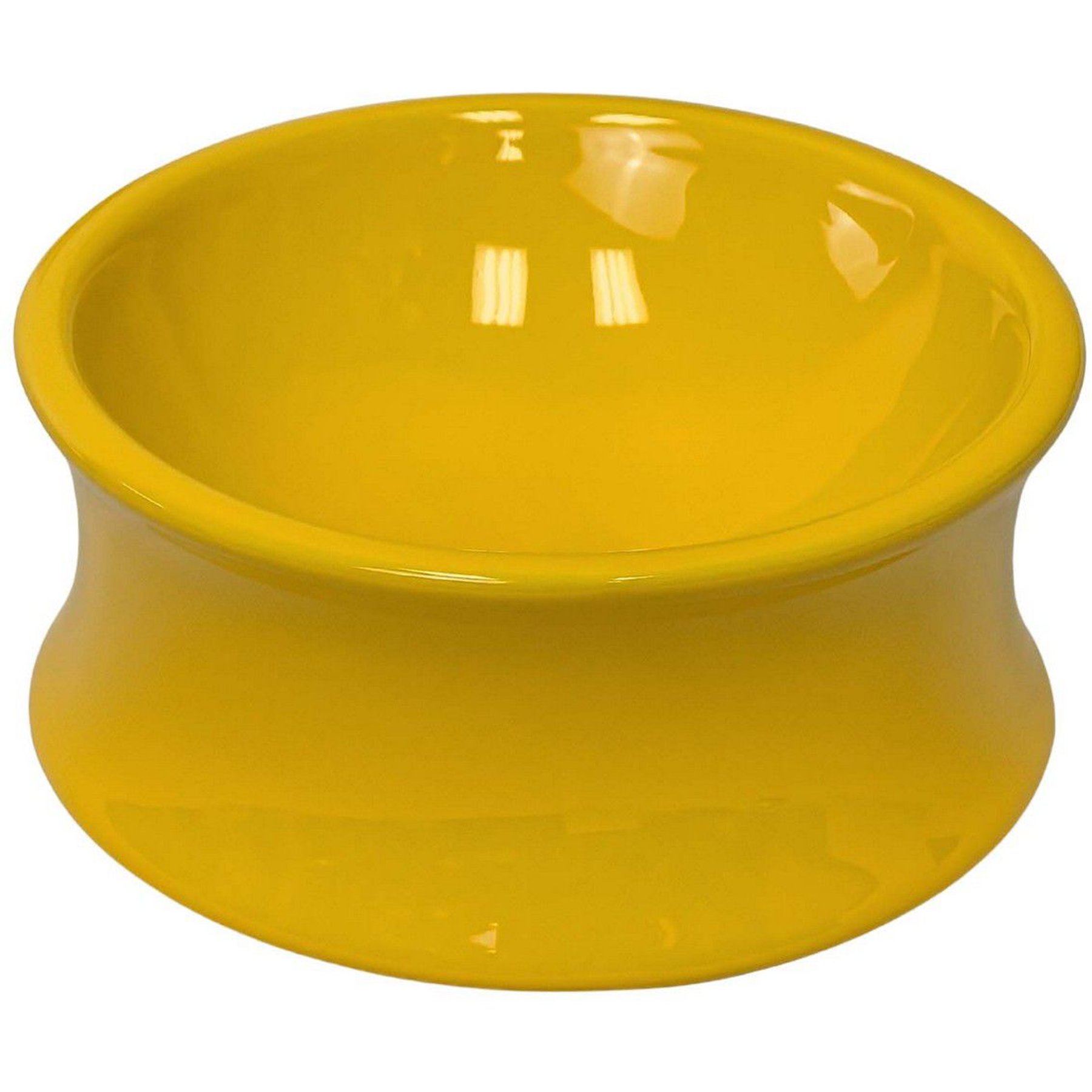 One for Pets Kurve Non-Skid Elevated Dog & Cat Bowl, Egg Yolk, Medium: 26-oz