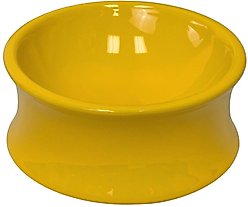 One for Pets Kurve Non-Skid Elevated Dog & Cat Bowl, Egg Yolk, Large: 48-oz