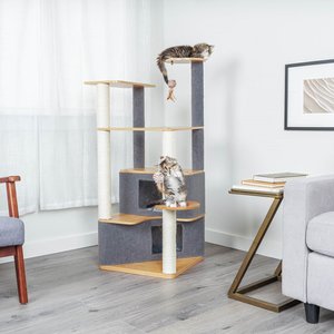 Furhaven 47 in Ascentials Luxe Suite Cat Tree Bamboo Gray