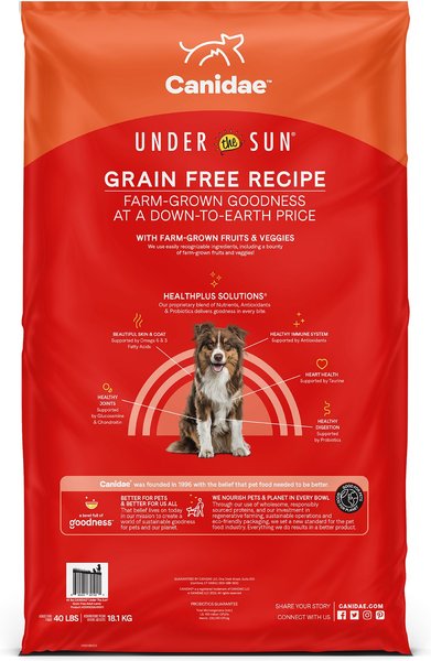 CANIDAE Under the Sun Grain Free Lamb Recipe Adult Dry Dog Food 40 lb bag Chewy