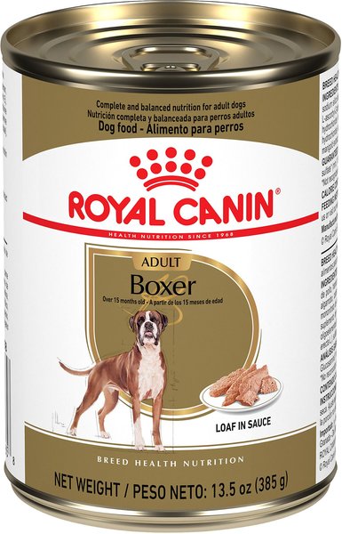 Royal Canin Breed Health Nutrition Boxer Adult Loaf in Sauce Canned Dog Food, 13.5-oz, case of 12  slide 1 of 7