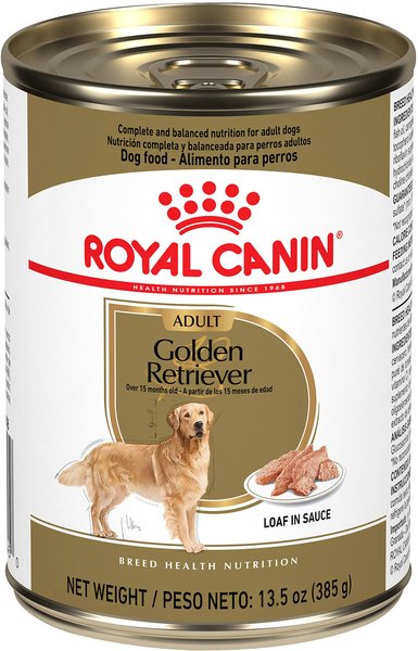 Royal Canin Breed Health Nutrition Golden Retriever Adult Loaf in Sauce Canned Dog Food, 13.5-oz, case of 12 slide 1 of 8