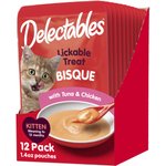 Hartz Delectables Lickable Treat Bisque for Senior 15+ Tuna & Chicken Lickable Cat Treats