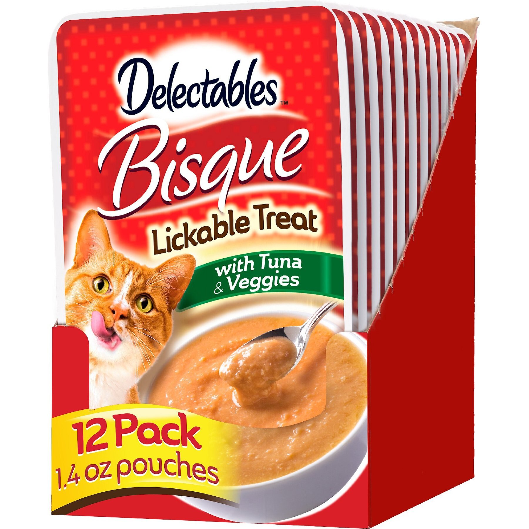 HARTZ Delectables Bisque Tuna Veggie Lickable Cat Treat 1.4 oz