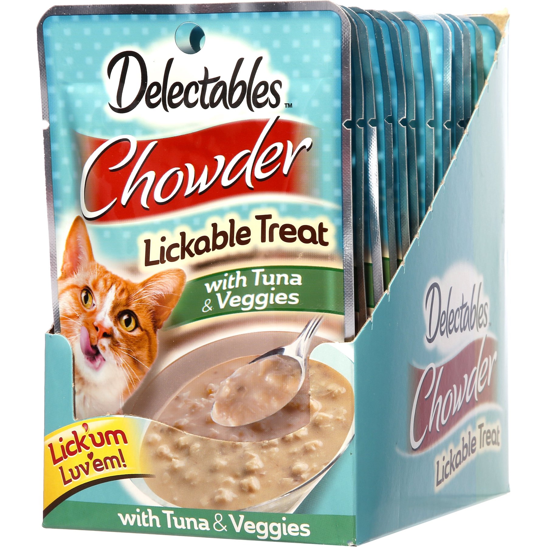 HARTZ Delectables Chowder Tuna Veggies Lickable Cat Treat 1.4