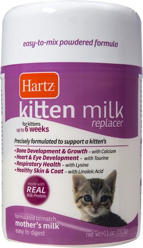 Hartz Powdered Milk Replacer Formula for Kittens, 11-oz jar