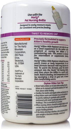 Hartz Powdered Milk Replacer Formula for Kittens, 11-oz jar