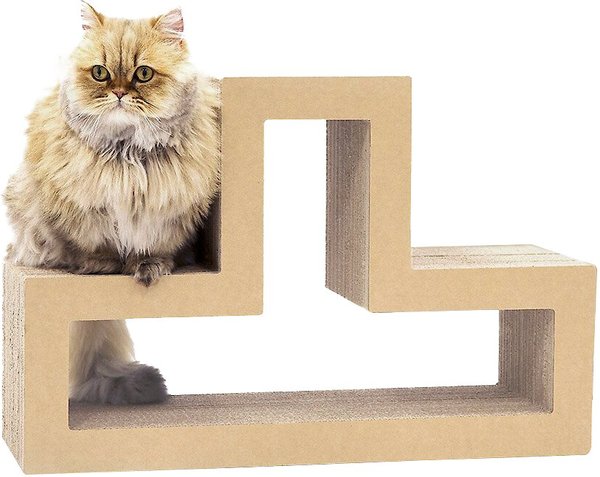 Discontinued KATRIS Mix Match Blocks T Shape Cat Scratcher Original Kraft Single Block Chewy