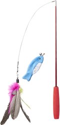 Hartz Just for Cats Kitty Caster Cat Wand Toy with Catnip, Color Varies
