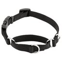 Frisco Solid Nylon Martingale Dog Collar with Buckle, Black, Small: 14 to 17-in neck, 3/4-in wide