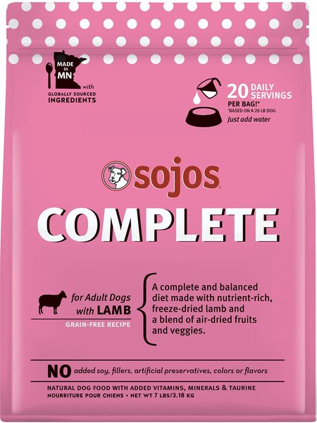 SOJOS Complete Lamb Recipe Adult Grain Free Freeze Dried