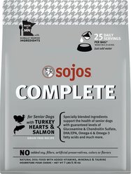 Sojos Complete Turkey & Salmon Recipe Senior Grain-Free Freeze-Dried Raw Dog Food, 7-lb bag