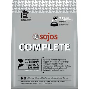 Sojos Complete Turkey & Salmon Recipe Senior Grain-Free Freeze-Dried Raw Dog Food, 7-lb bag