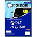 Enjoy It "Pet on Board" Car Sticker, 3 count