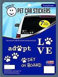 Enjoy It Assorted Pet Car Stickers, 7 count