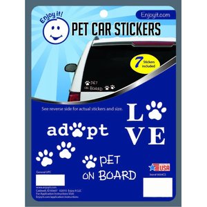 Enjoy It Assorted Pet Car Stickers, 7 count