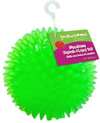 Gnawsome Squeak & Light LED Ball Dog Toy, Color Varies, Medium