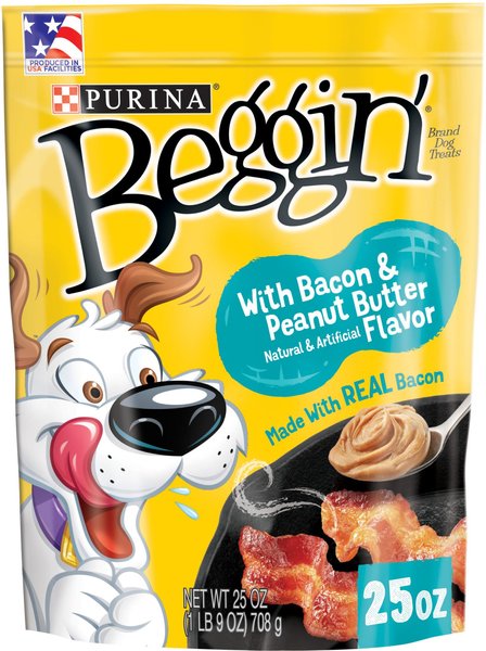 Purina Beggin' Strips Real Meat With Bacon & Peanut Butter Flavor Dog Treats, 25-oz bag slide 1 of 10