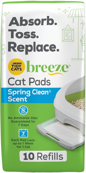 Tidy Cats Breeze Spring Clean Scented Litter System Cat Pads, 10 count slide 1 of 11