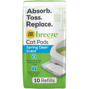 Tidy Cats Breeze Spring Clean Scented Litter System Cat Pads, 10 count