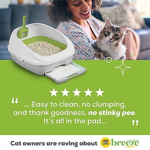 Tidy Cats Breeze Spring Clean Scented Litter System Cat Pads, 10 count