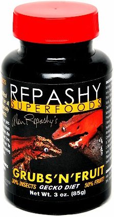 Repashy Superfoods Grubs 'N' Fruit Meal Replacement Powder Crested Gecko Food, 3-oz bottle slide 1 of 2