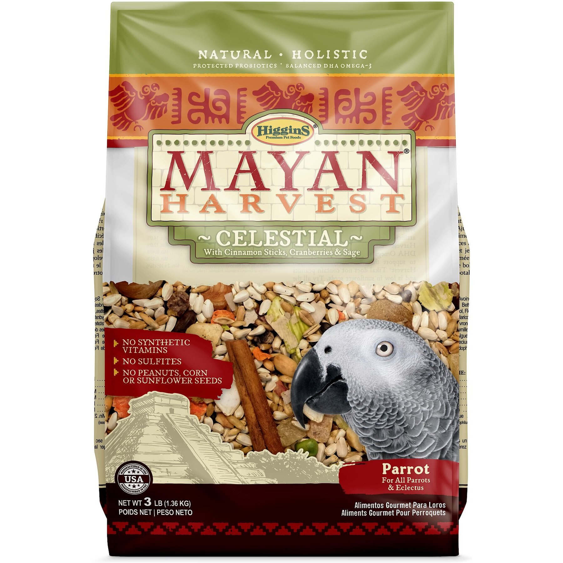 HIGGINS Mayan Harvest Celestial Parrot Food 3 lb bag Chewy