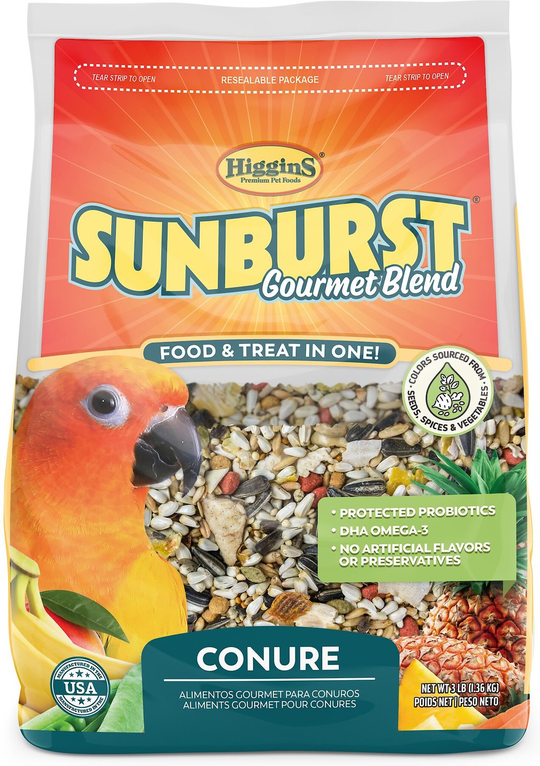 Higgins Sunburst Gourmet Blend Conure Food