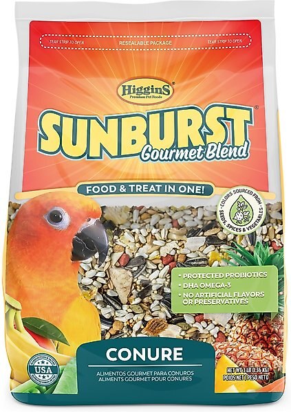 Higgins Sunburst Gourmet Blend Conure Food, 3-lb bag slide 1 of 6