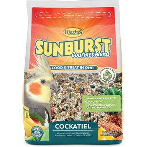 Higgins Sunburst Gourmet Blend Cockatiel Bird Food, 3-lb bag