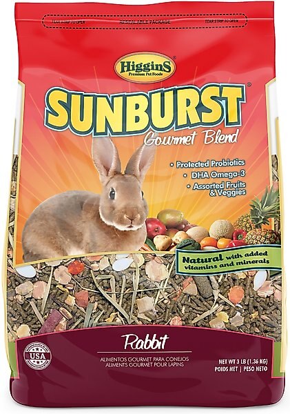 Higgins Sunburst Gourmet Blend Rabbit Food, 3-lb bag slide 1 of 8