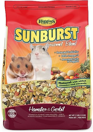 Higgins Sunburst Gourmet Blend Gerbil & Hamster Food, 2.5-lb bag