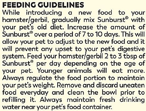 Higgins Sunburst Gourmet Blend Gerbil & Hamster Food, 2.5-lb bag