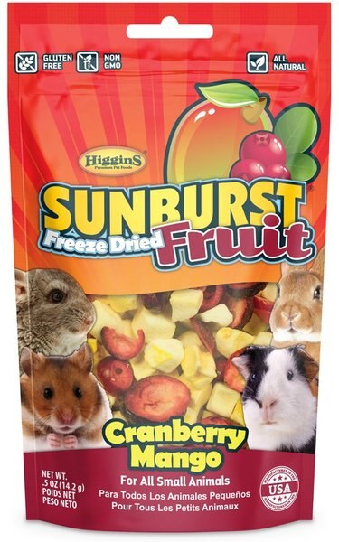 Higgins Sunburst Freeze Dried Fruit Cranberry Mango Small Animals Treats, .5-oz bag slide 1 of 1