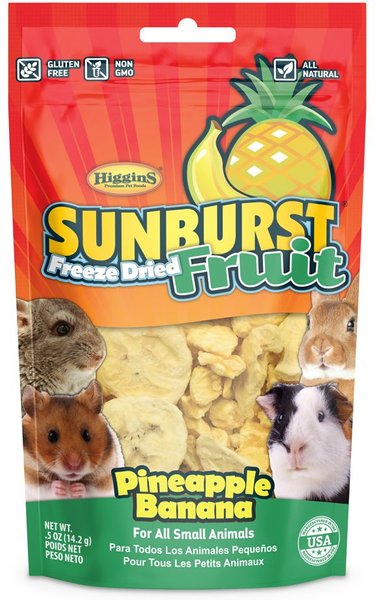 Higgins Sunburst Freeze Dried Fruit Pineapple Banana Small Animal Treats, .5-oz bag slide 1 of 5