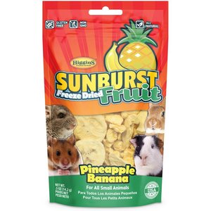 Higgins Sunburst Freeze-Dried Fruit Pineapple Banana Small Animal Treats, .5-oz bag