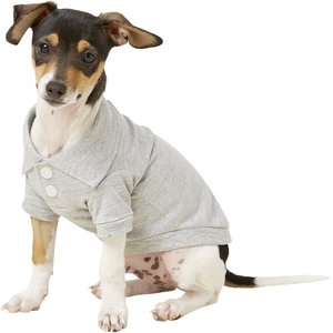 Frisco Classic Dog Polo Shirt, Heather Gray, X-Small