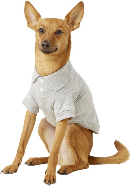 Frisco Classic Dog Polo Shirt, Heather Gray, Small slide 1 of 9