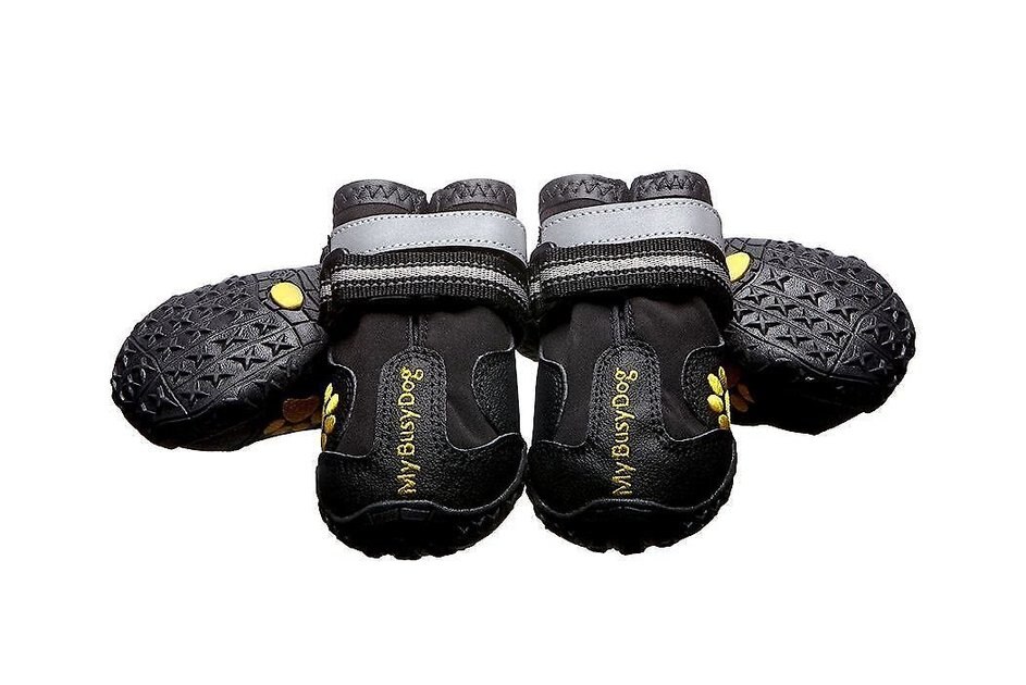MY BUSY DOG Water Resistant Reflective AntiSlip Dog Boots, 4 count