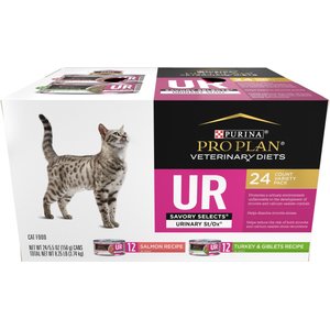 Purina Pro Plan Veterinary Diets UR Urinary St/Ox Savory Selects Variety Pack Wet Cat Food, 5.5-oz, case of 24