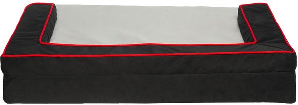 dogPACER Indoor & Outdoor Cooling Gel Orthopedic Bolster Dog Bed with Removable Cover, Black