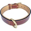 SOFT TOUCH COLLARS Leather Two-Tone Padded Dog Collar, Brown, Large ...