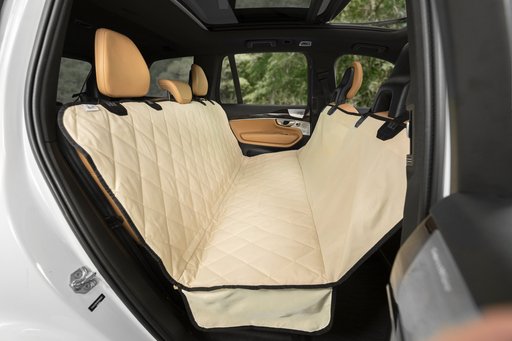 Plush Paws Products Quilted Hammock Car Seat Cover, Tan, Regular