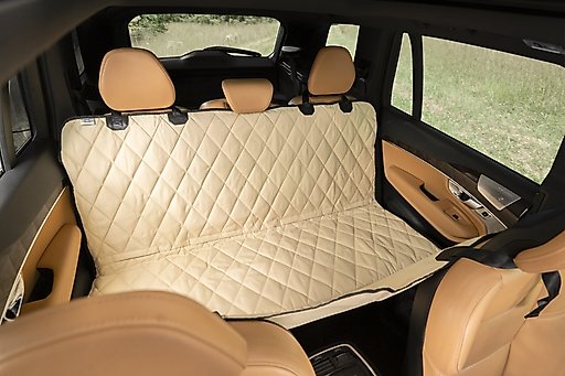 Plush Paws Products Quilted Hammock Car Seat Cover, Tan, Regular