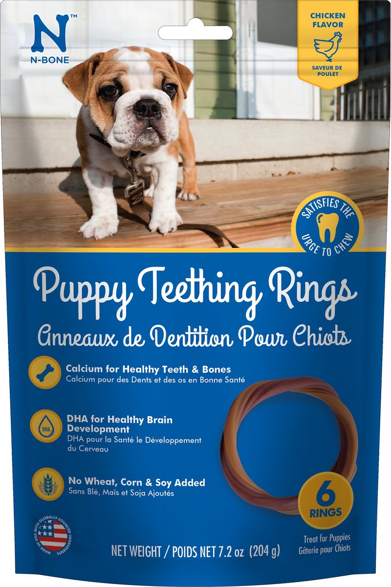 N-Bone Puppy Teething Ring Chicken Flavor Dog Treats